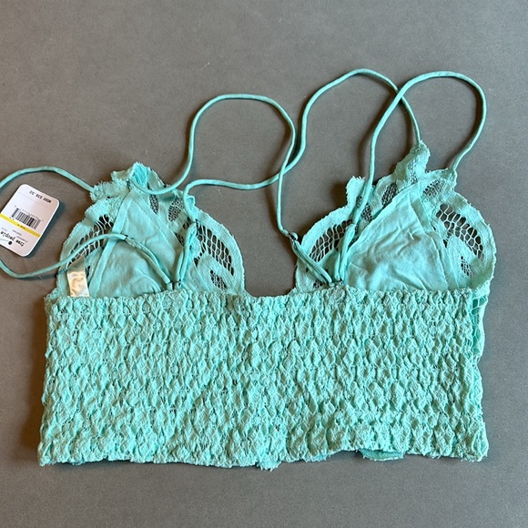 Free People NWT crop lace bralette mint green - Picture 2 of 3